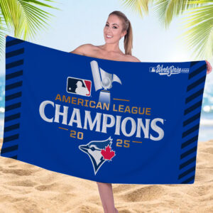Toronto Blue Jays  2025 American League Champions Rectangle Beach Towel - TANTN17647
