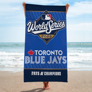 Toronto Blue Jays  2025 American League Champions Rectangle Beach Towel - TANTN17654