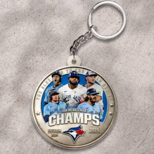 Toronto Blue Jays 2025 American League Champions Custom Shape 2-sided Keychain - HOATT14211