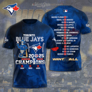 Toronto Blue Jays  2025 American League Champions 3D Apparel - TANTN17970