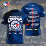 Toronto Blue Jays  2025 American League Champions 3D Apparel - TANTN17972
