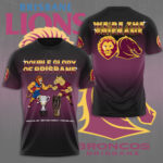 Brisbane Lions x Brisbane Broncos 3D Apparel - TMTHU1309