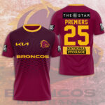 Brisbane Broncos 3D Apparel - TMTHU1708