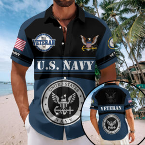 US Navy Short Sleeve Button-Down Shirt - TMTHU1771
