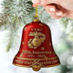 US Marine Corps 250th Anniversary Custom Shape 2-sided Acrylic Ornament – TMTHU1742