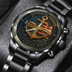 US Navy Black Stainless Steel Watch – TMTHU1726