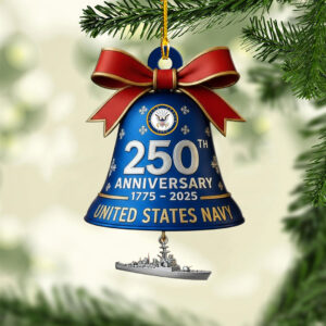 US Navy 250th Anniversary Custom Shape 2-sided Acrylic Ornament – TMTHU1744