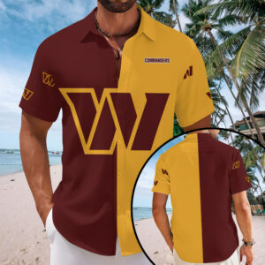 Washington Commanders Short Sleeve Button-Down Shirt - MAITM13575