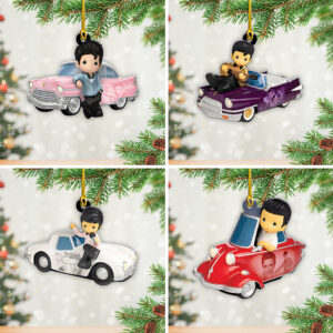 4PCS Elvis Presley Custom Shape 2-Side Printed Acrylic Ornament – TANTN17868