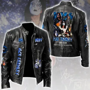 Ace Frehley Motorcycle Leather Jacket - HOATT14805