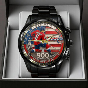 Alex Ovechkin x Washington Capitals Black Stainless Steel Watch - TANTN18399