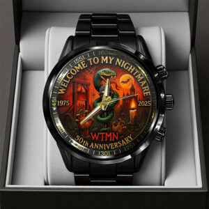 Alice Cooper Welcome to My Nightmare 50th Anniversary Black Stainless Steel Watch - TANTN18497