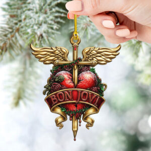 Bon Jovi Custom Shape 2-sided Acrylic Ornament – TMTHU1846