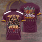 Brisbane Broncos 2025 NRL Premiers 3D Apparel – HOATT14374