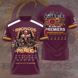 Brisbane Broncos 2025 NRL Premiers 3D Apparel – HOATT14374