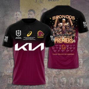 Brisbane Broncos 2025 Premiership 3D Apparel - TANTN18318