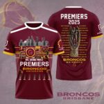 Brisbane Broncos 2025 NRL Premiers 3D Apparel – HOATT14469