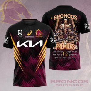 Brisbane Broncos 2025 NRL Premiers 3D Apparel - HOATT14359