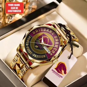 Personalized Brisbane Broncos Alloy Luxury Quartz Watch - TANTN18619