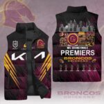 Brisbane Broncos 2025 NRL Premiers 3D Sleeveless Down Jacket - HOATT14483