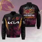 Brisbane Broncos 2025 NRL Premiers 3D Bomber Jacket - HOATT14457