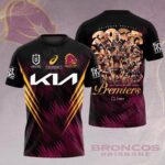 Brisbane Broncos 2025 NRL Premiers 3D Apparel - HOATT14372