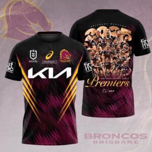 Brisbane Broncos 2025 NRL Premiers 3D Apparel - HOATT14372