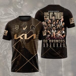 Brisbane Broncos 2025 NRL Premiers 3D Apparel – HOATT14498