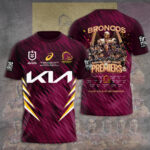 Brisbane Broncos 2025 Premiership 3D Apparel - TANTN18319