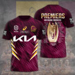 Brisbane Broncos 2025 Premiership 3D Apparel - TANTN18320