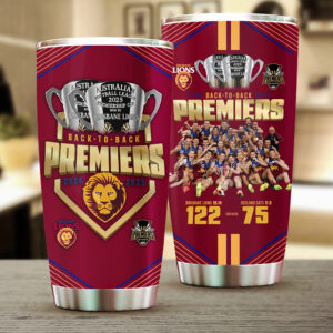 Brisbane Lions Back To Back AFL Premiers Tumbler Cup - TMTHU2058