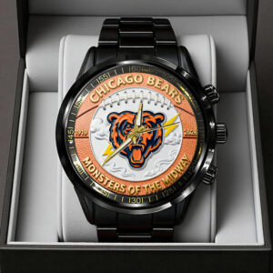 Chicago Bears 107th Anniversary 2026 Black Stainless Steel Watch - TANTN18558