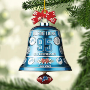 Detroit Lions 95th Anniversary Custom Shape 2-sided Acrylic Ornament – MAITM13735