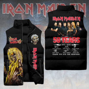 Iron Maiden 50th Anniversary 3D Sleeveless Down Jacket - HOATT14794