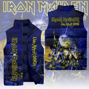 Iron Maiden Life After Death 3D Sleeveless Down Jacket - TMTHU1948