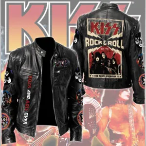 KISS Motorcycle Leather Jacket - TMTHU2233