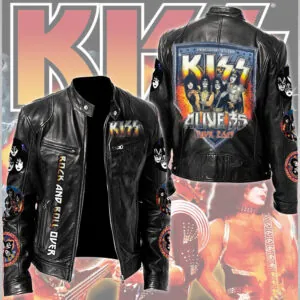 KISS Motorcycle Leather Jacket - TMTHU2367