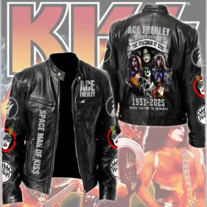 KISS x Ace Frehley Motorcycle Leather Jacket - TMTHU2366