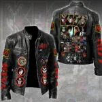 KISS Motorcycle Leather Jacket - TMTHU2289