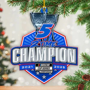 Kyle Larson 2025 NASCAR Cup Series Champion Custom Shape 2-sided Acrylic Ornament – HOATT14466