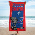 Kyle Larson 2025 NASCAR Cup Series Champion Rectangle Beach Towel – TANTN18298