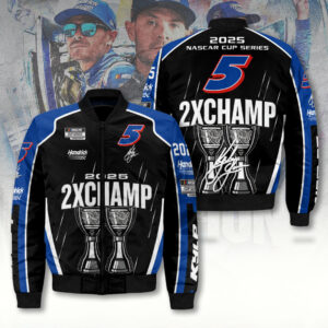 Kyle Larson 2025 NASCAR Cup Series Champion 3D Bomber Jacket - TANTN18299