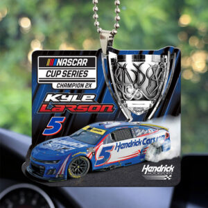 Kyle Larson 2025 NASCAR Cup Series Champion Custom shape 2-sided Acrylic Car Ornament - TANTN18302