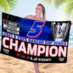 Kyle Larson 2025 NASCAR Cup Series Champion Rectangle Beach Towel – MAITM13704