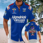 Kyle Larson 2025 NASCAR Cup Series Champion Short Sleeve Button-Down Shirt – MAITM13711