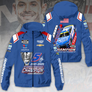 Kyle Larson 2025 NASCAR Cup Series Champion 3D Windbreaker Jacket - HOATT14388