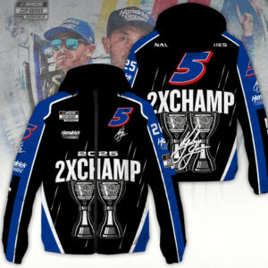 Kyle Larson 2025 NASCAR Cup Series Champion 3D Windbreaker Jacket - TANTN18300
