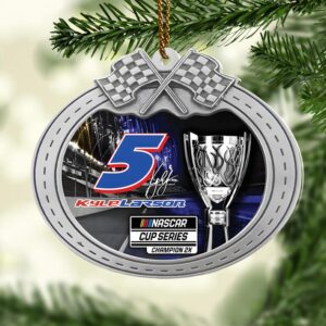 Kyle Larson 2025 NASCAR Cup Series Champion Custom Shape 2-sided Acrylic Ornament – HOATT14464