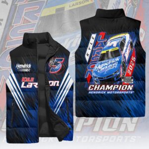 Kyle Larson 2025 NASCAR Cup Series Champion 3D Sleeveless Down Jacket - HOATT14407