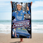 Kyle Larson 2025 NASCAR Cup Series Champion Rectangle Beach Towel – TANTN18088